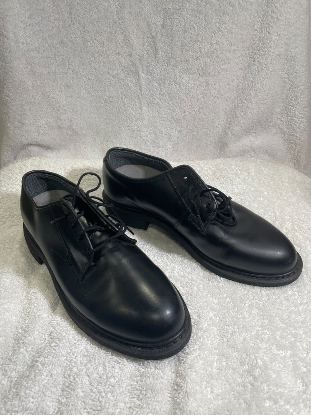 Bates Uniform Oxford Shoes Womens Size 7.5M Black Leather Vibram Military